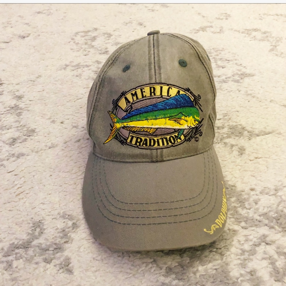 Pale olive green American Tradition fishing hat